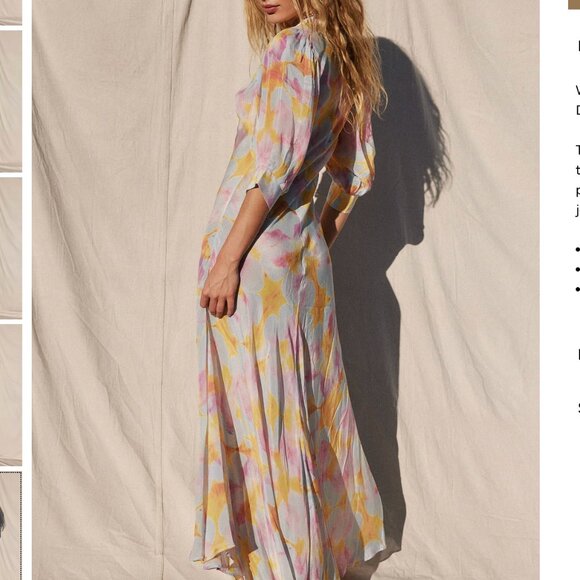 Jen’s Pirate Booty Daydream Saloon Maxi Dress M - Picture 6 of 9